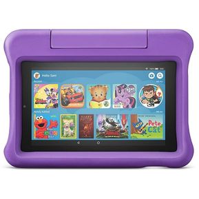 Tablet con funda Amazon Kids Edition Fire 7 2019 7" 16GB morada y 1GB de memoria RAM