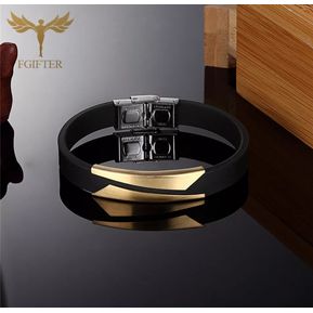 Reloj pulsera Invicta Pro Diver 6981 de cuerpo color negro y oro,  analógico, para hombre, fondo negro, con correa de acero  inoxidable/silicona color