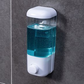 Dispensador de jabón transparente de pared