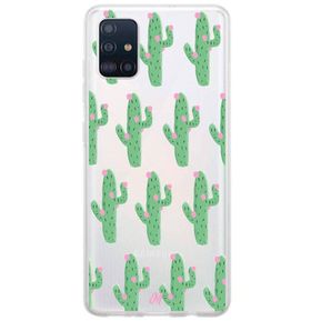 Funda Cactus Con Flor Rosa Shockproof Samsung A71