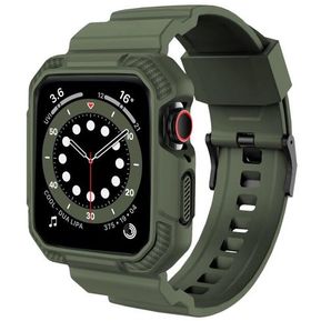 Correa verde de Apple para Apple Watch con carcasa de