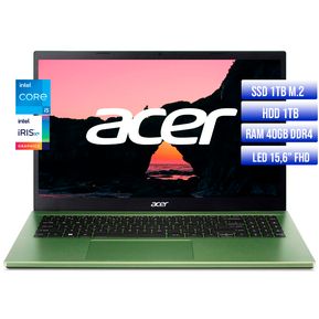 ACER ASPIRE INTEL CORE I5-1235U SSD 1TB + HDD 1TB RAM 40GB LED 15.6 FHD