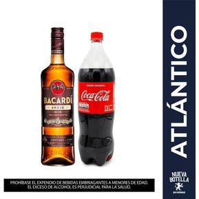 Rappicombo Bacardí Añejo 750 ml + Coca Cola 1.5 Lt