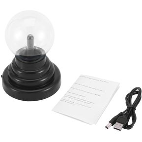 Lámpara de escritorio de la lámpara de cristal de la esfera de la bola de plasma USB 3 "Laptop Globo de escritorio