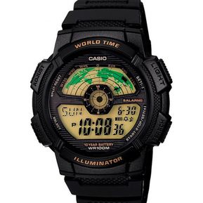 Reloj Casio AE-1100W-1B Digital Negro Para Hombre Deportivo -Negro