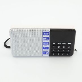 SD-111 hi-rice, radio FM portátil, reproductor de Mp3, tarjeta TF, USB, altavoz digital Redner para el ocio, ancianos, caminan bailando(#white)