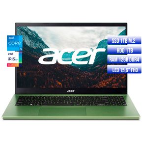 ACER ASPIRE INTEL CORE I5-1235U SSD 1TB + HDD 1TB RAM 12GB LED 15.6 FHD
