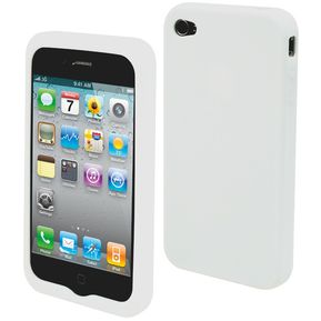 Funda Protectora Silicona Apple iPhone 4 o iPhone 4S - Blanco