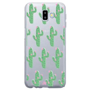Funda Cactus Con Flor Rosa Shockproof Samsung J6 Plus