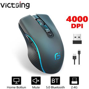 VicTsing-ratón inalámbrico X9 2,4G, accesorio con Bluetoot...