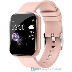 Reloj Digital de lujo para hombre y mujer, reloj de pulsera electrónico deportivo impermeable, reloj LED para mujer y hombre, reloj de pulsera con Bluetooth(#Silicone pink)