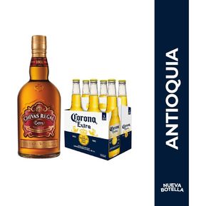 Whisky Chivas Regal Extra 700 Ml+ Cerveza Corona Botella 355 Ml X 6
