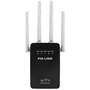 Router Repetidor Access point WISP Pix-Link LV-WR09 blanco y negro