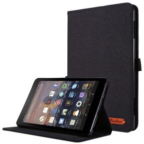 Funda con tapa para Tablet Amazon Fire HD 8 Plus Cowboy soporte para Tablet para Amazon Kindle Fire HD8 Plus 10 ° + película + bolígrafo(#Black)