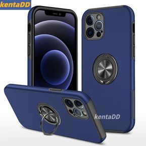 kentaDD Funda Carcasa iPhone 12 Pro Max Anillo Magnético Azul