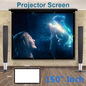 Pantalla de proyección de proyector HD plegable de 150 pulgadas Película de cortinas de teatro 4: 3 75   - 0.672916666666667
