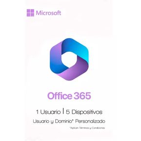 Office 365 - 1 Año - 5 dispositivos -
