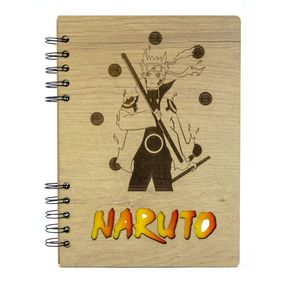 Libreta de Naruto en Madera Agenda Cuaderno de Notas Apuntes