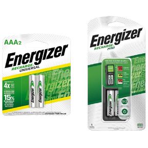 Cargador de Pilas MINI Energizer + 2 Pilas AAA