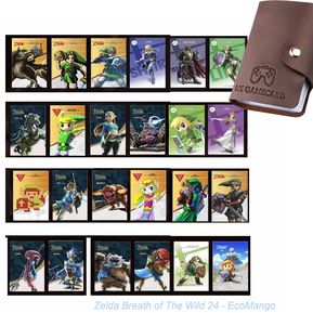 24 tarjetas Amiibo NFC para The Legend of Zelda Breath of The Wild