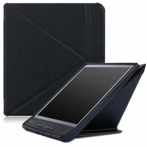 Funda magnética con soporte para Kobo funda trasera de TPU para Tablet PC de 8 0 pulgadas y 2018 pulgadas con forma de Kobo Funda de cuero PU pintada a la moda + bolígrafo(#Black)