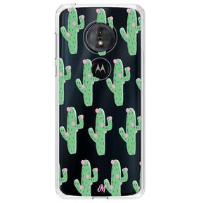 Funda Cactus Con Flor Rosa Shockproof Motorola G6 play