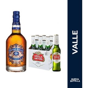 Whisky Chivas Regal 18 Años 700 Ml + Cerveza Stella Artois 330 Ml X 6