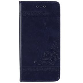 En relieve de la cubierta de la billetera de cuero de cuero para Samsung Galaxy S8 Plus