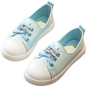 Spring Casual Baby Girls Lace-Up Zapatos de corte de bajo corte antideslizante resistente