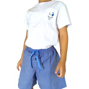 Pijama Infantil  short y camiseta tipo T shirt caritas
