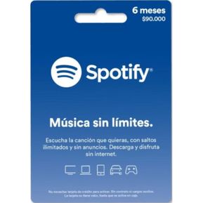 Código Spotify Premium 90.000 6 Meses Tv - Consola - Celular - Musica