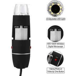 1000X Zoom 8 LED USB Digital Microscopio...