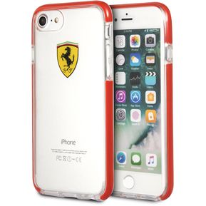 Funda Protector Carcasa Ferrari Borde Rojo iPhone SE 3-Transparente