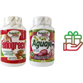 Fenogreco + Aguaje + Regalo 100% Peruana 100 Cápsulas Natural Medix