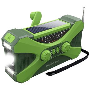 10000ma Radio de emergencia Solar Digital Clima Manivela Linterna Radio