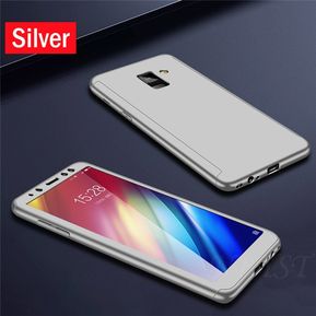 Carcasa completa 360 para Samsung A31 A21S Note 10 Lite S10 S9 S8 Plus S7 S6 Edge,funda de cristal para Galaxy A41 A51 A71 A20e A30S A50(#Silver)
