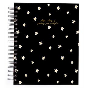 Cuaderno 5 Materias PAPELÍ - Negro flores