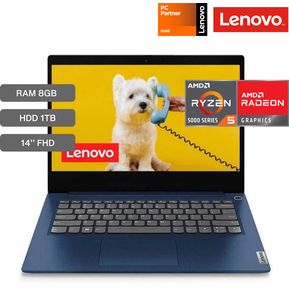 Portátil Lenovo IdeaPad 3 Ryzen 5-5500U 8GB 1TB 14'' + Antivirus