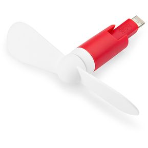 Ventilador Cool Mini para Iphone 5 6 y 7 Conexion Micro Usb - Rojo