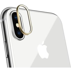 Anillo Protector de aluminio para lente de cámara de iPhone X,chapado para iPhone 10,XR,XS,11 Pro Max,7,8 y 6(#Or)