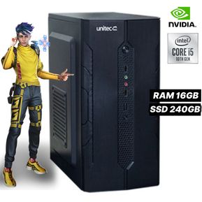 Cpu Torre Pc Gamer Intel Core I5 10400 SSD 240GB RAM 16Gb NVIDIA 2GB