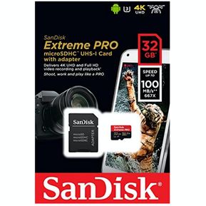 Tarjeta de Memoria MicroSD SanDisk Extreme Pro 32GB con Adaptador
