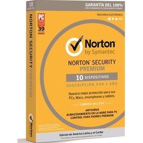 Norton Security Premium 10 Dispositi /1 Año
