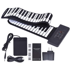 Teclado de piano electrónico flexible portátil de 88 teclas enrollable