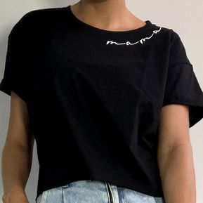 Camiseta Negra playera Mama