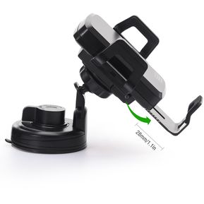 Wireless 360 Rotating Car Mount Holder Charging Dock For IPhone/Samsung (Black)
