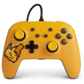 Control Nintendo Switch Alámbrico Pikachu Pixel