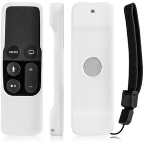Funda protectora de silicona a prueba de golpes para Apple TV 4 Gen Siri Remote Control - Blanco