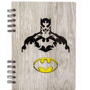 Libreta De Batman En Madera  Agenda Cuaderno de Apuntes