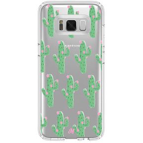 Funda Cactus Con Flor Rosa Shockproof Samsung s8 Plus